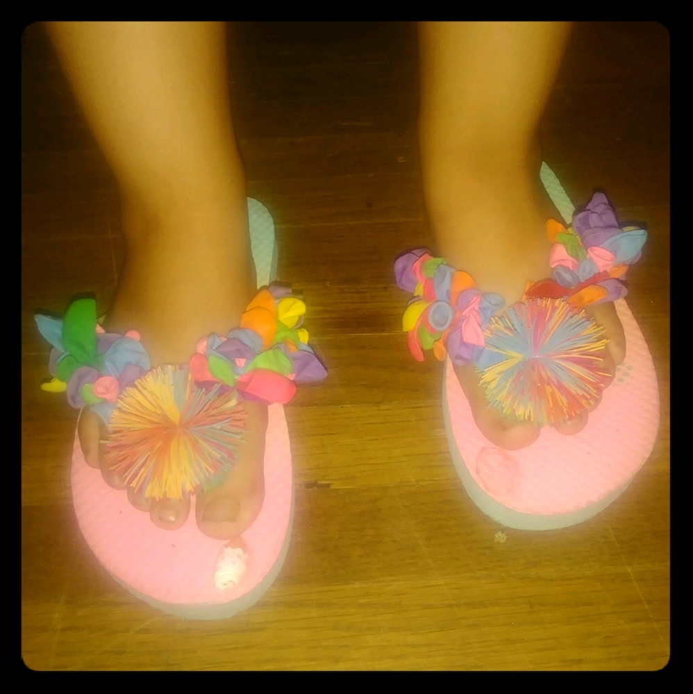 Homemade flippy flops.